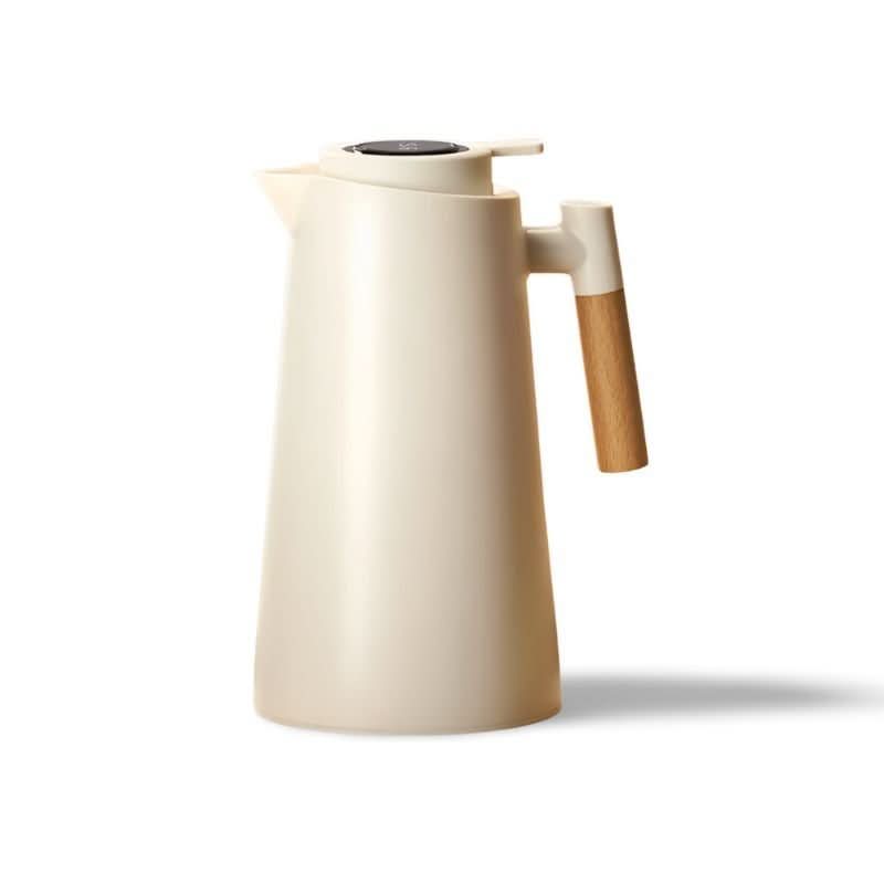 LATTEA THERMO – Carafe thermos à double paroi avec affichage de température et poignée en bois