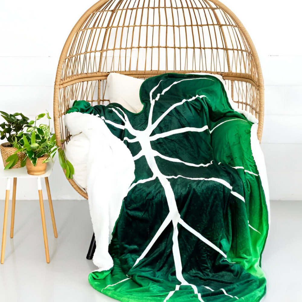 LeafyLuxe™ - Couverture en molleton en forme de feuille [Dernier jour de réduction]