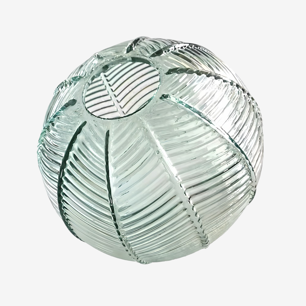 LeafyRib Suspension - Suspension en verre strié rétro moderne