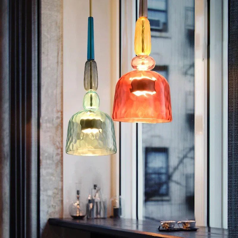 Suspension lumineuse colorée réglable