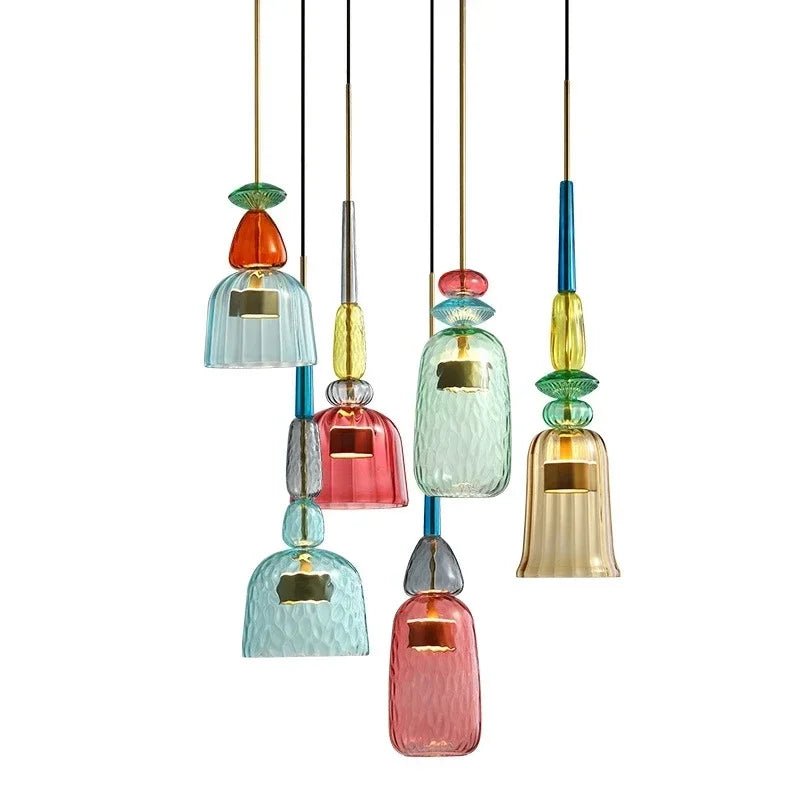Suspension lumineuse colorée réglable