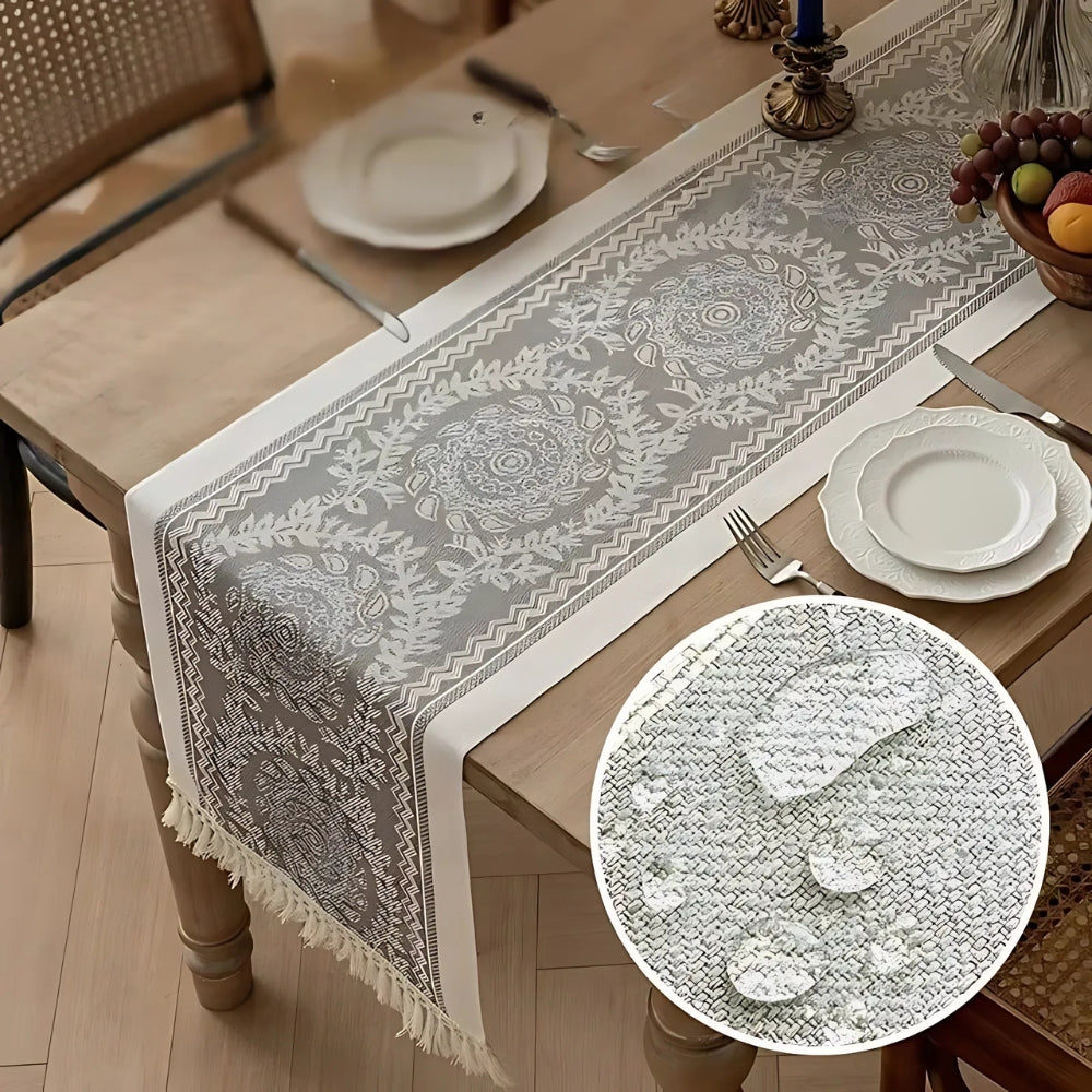 Chemin de table en lin de luxe Leona