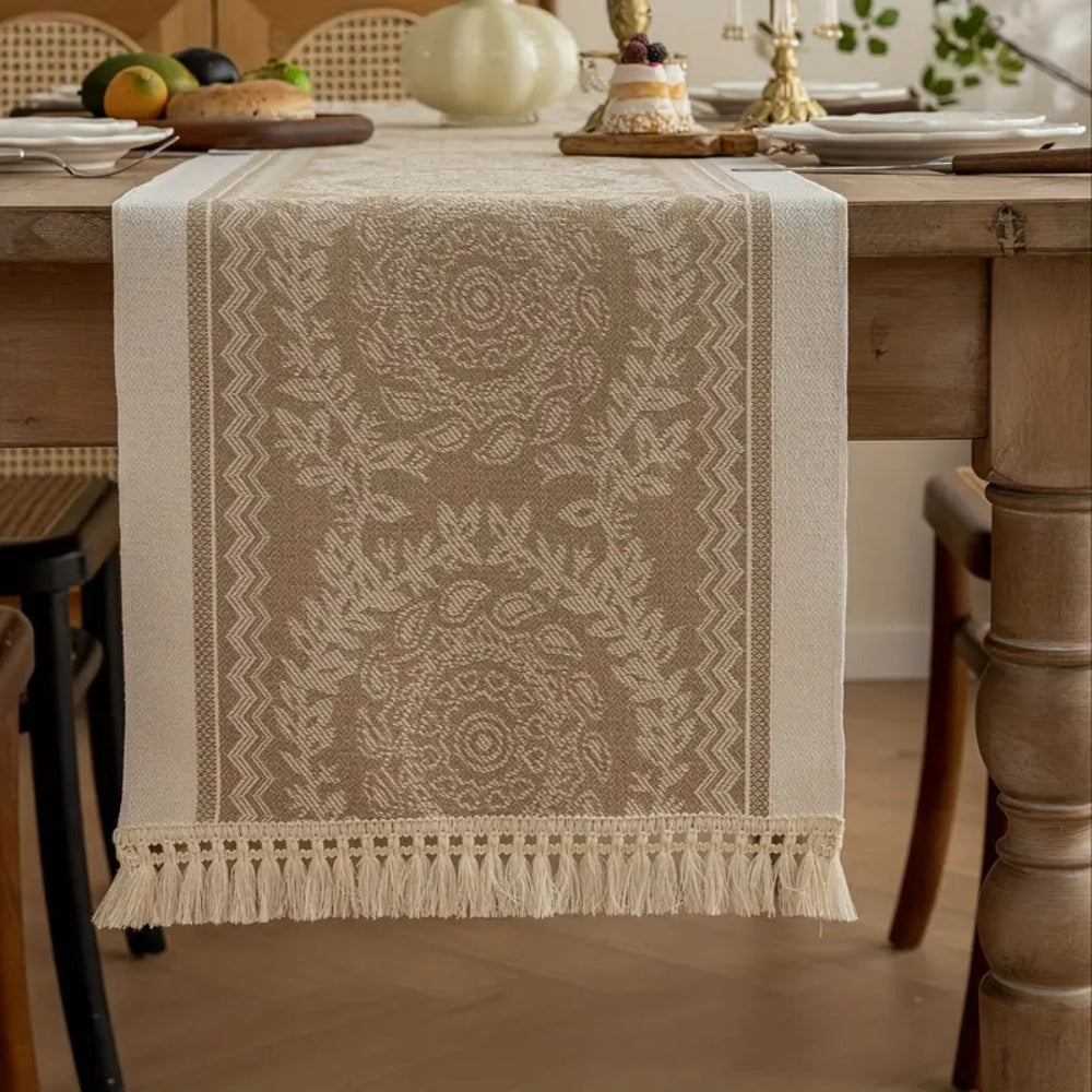 Chemin de table en lin de luxe Leona