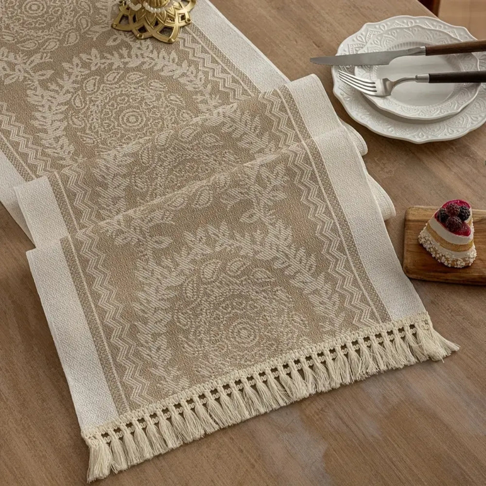 Chemin de table en lin de luxe Leona