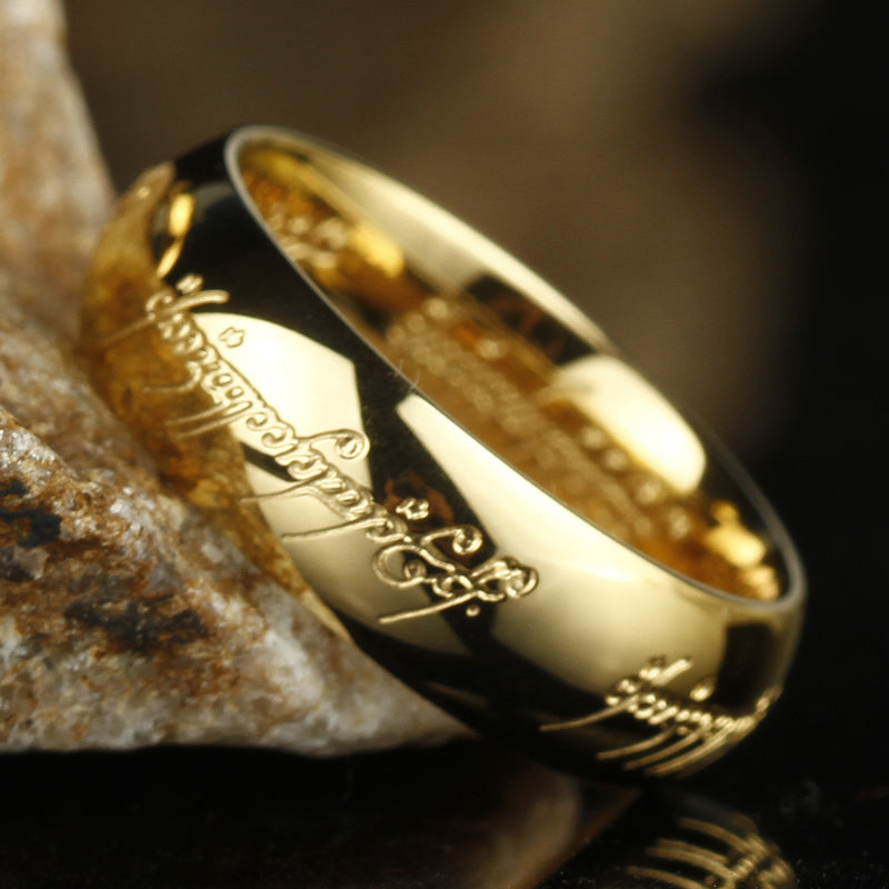 Bague lumineuse avec écriture elfique | Rune mystique | Effet lumineux absorbant la lumière | RuneLumière
