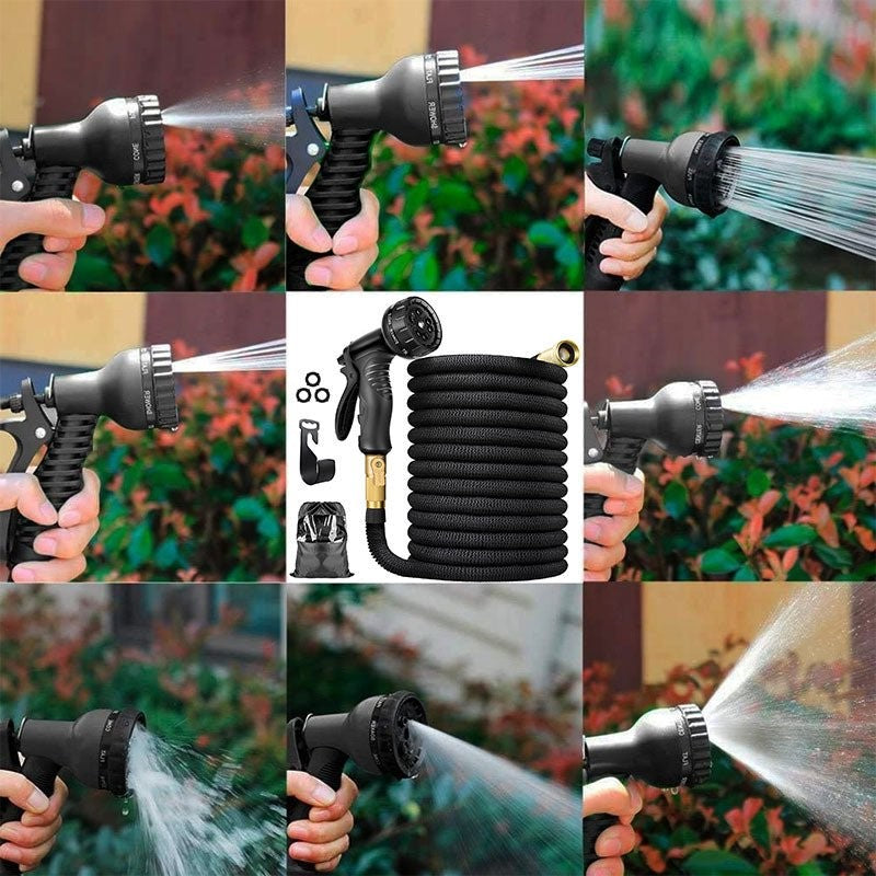 HYDROMAX - Tuyau de jardin extensible de 100FT pour un arrosage facile & 8 modes de pulvérisation