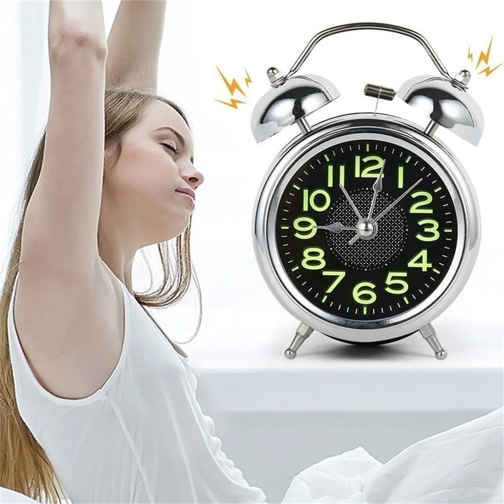 LOUDLUX – Réveil rétro à double cloche très bruyant pour les gros dormeurs