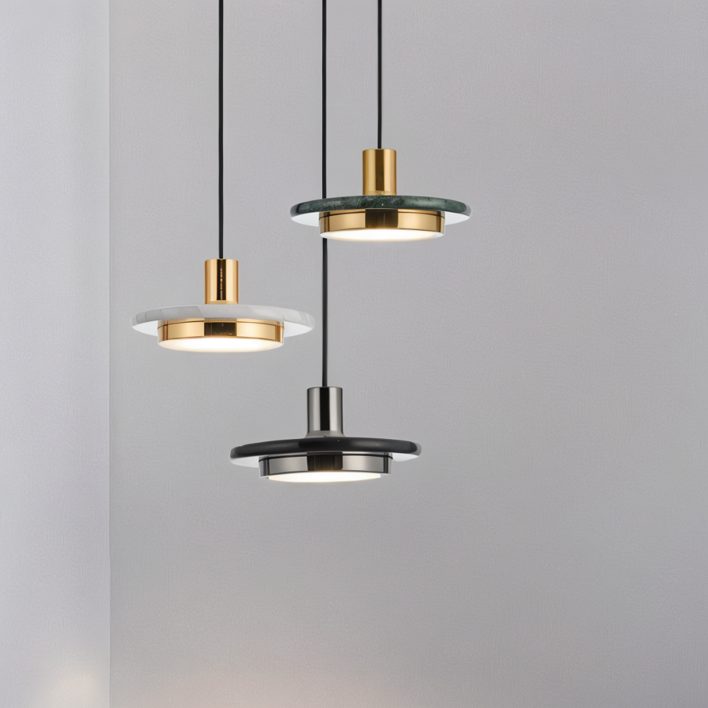Lampe de plafond en métal moderne avec design double pour la table à manger