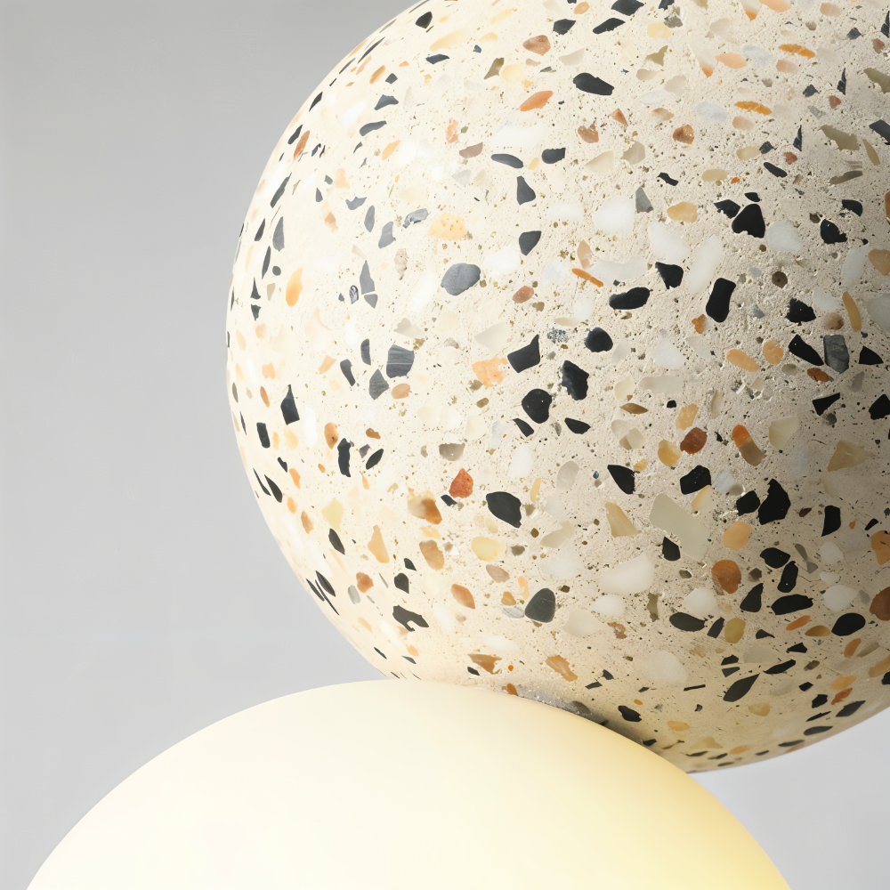 LumeGlobe Suspension - Suspension à double boule pour la table à manger - Lampe en verre suspendue