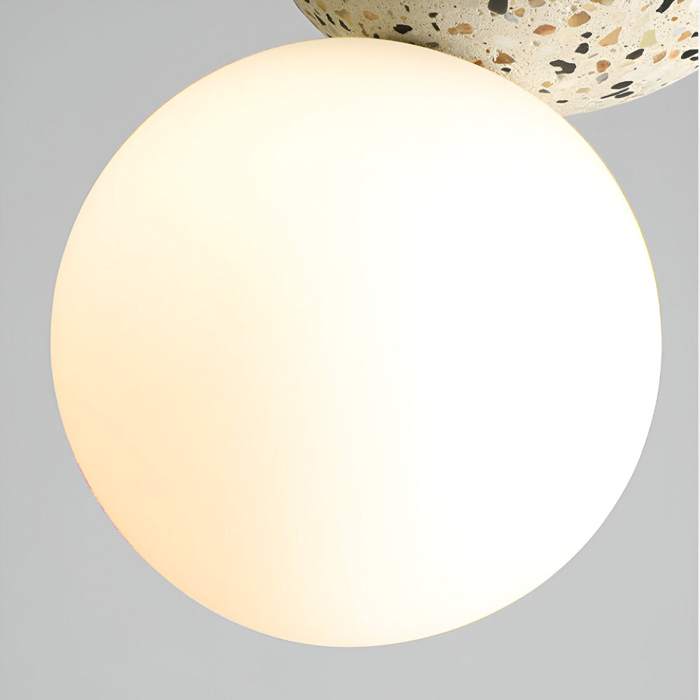 LumeGlobe Suspension - Suspension à double boule pour la table à manger - Lampe en verre suspendue