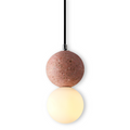 LumeGlobe Suspension - Suspension à double boule pour la table à manger - Lampe en verre suspendue