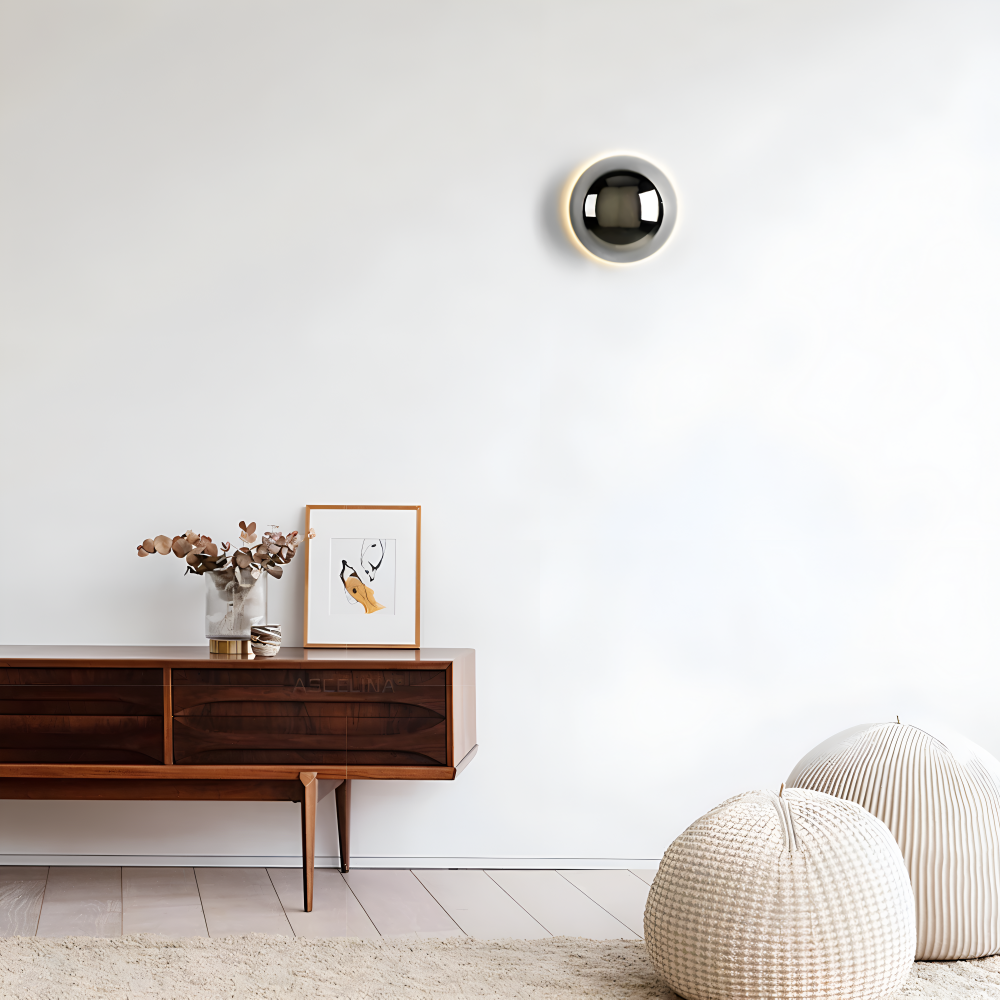 Cirvia – Applique Murale Ronde Moderne en Fer avec LED Énergétiquement Efficace