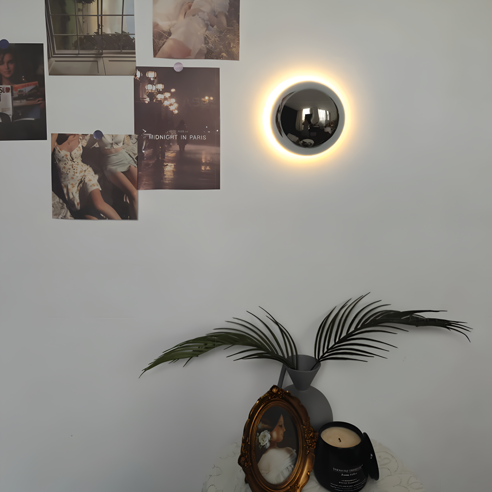 Cirvia – Applique Murale Ronde Moderne en Fer avec LED Énergétiquement Efficace