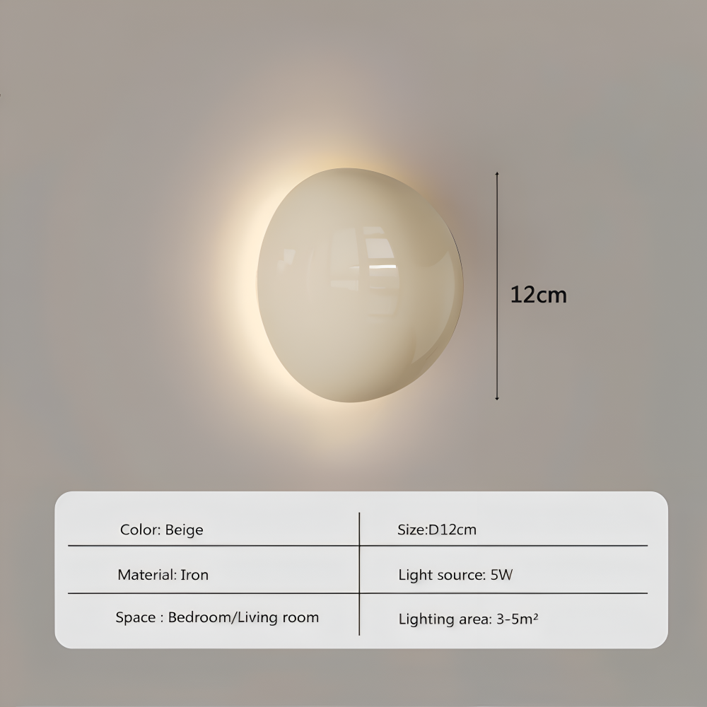 Cirvia – Applique Murale Ronde Moderne en Fer avec LED Énergétiquement Efficace