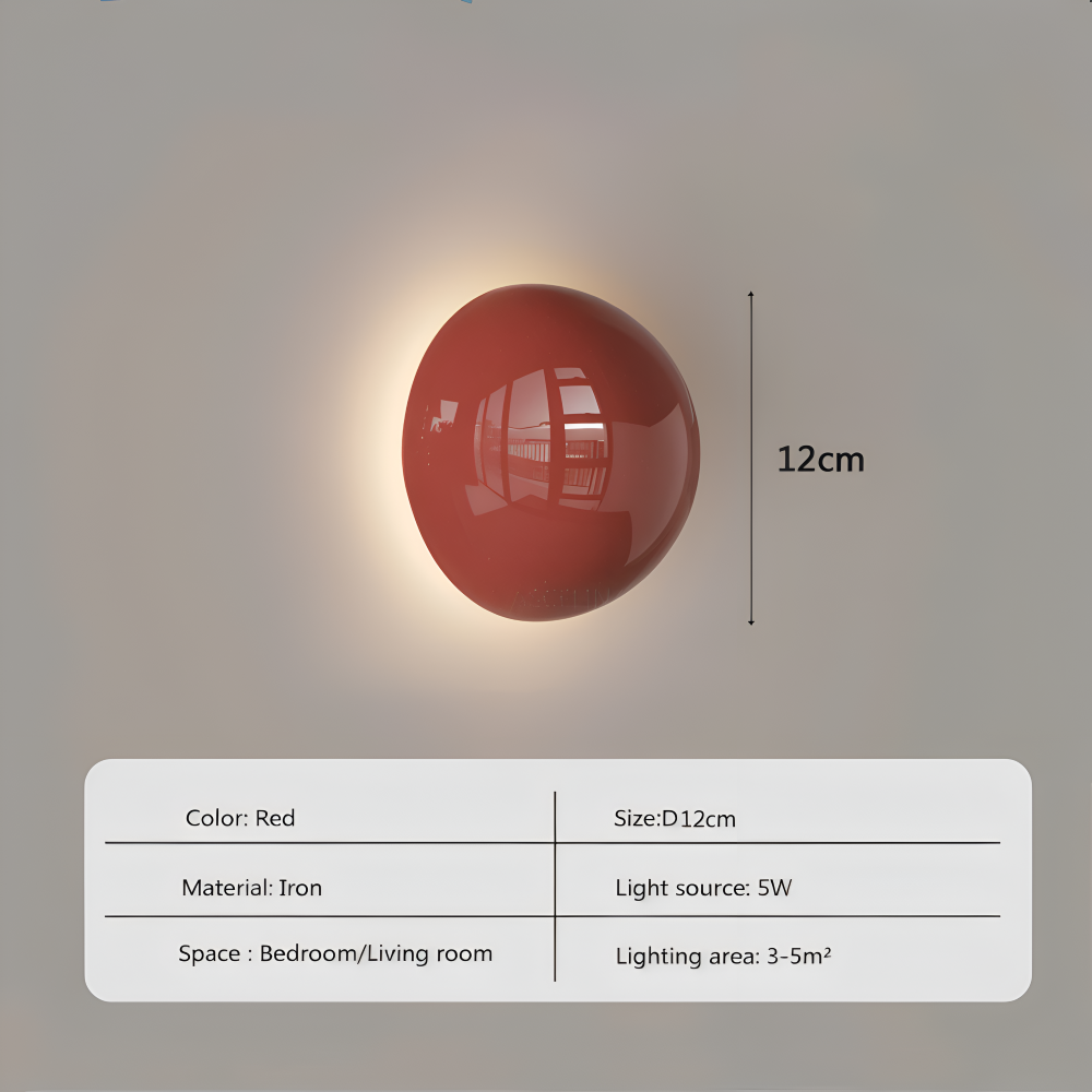 Cirvia – Applique Murale Ronde Moderne en Fer avec LED Énergétiquement Efficace