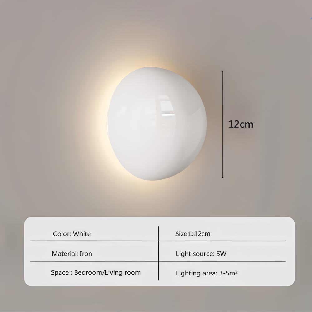 Cirvia – Applique Murale Ronde Moderne en Fer avec LED Énergétiquement Efficace