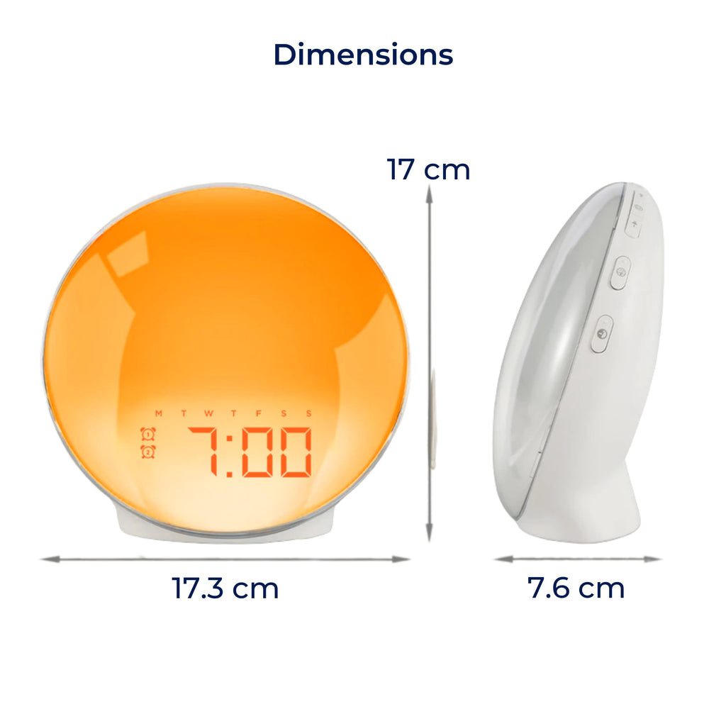 Skanto | Réveil au Lever du Soleil | Lumière Naturelle de Réveil avec Éclairage Ambiant pour Dormeurs Profonds & Matins Sombres