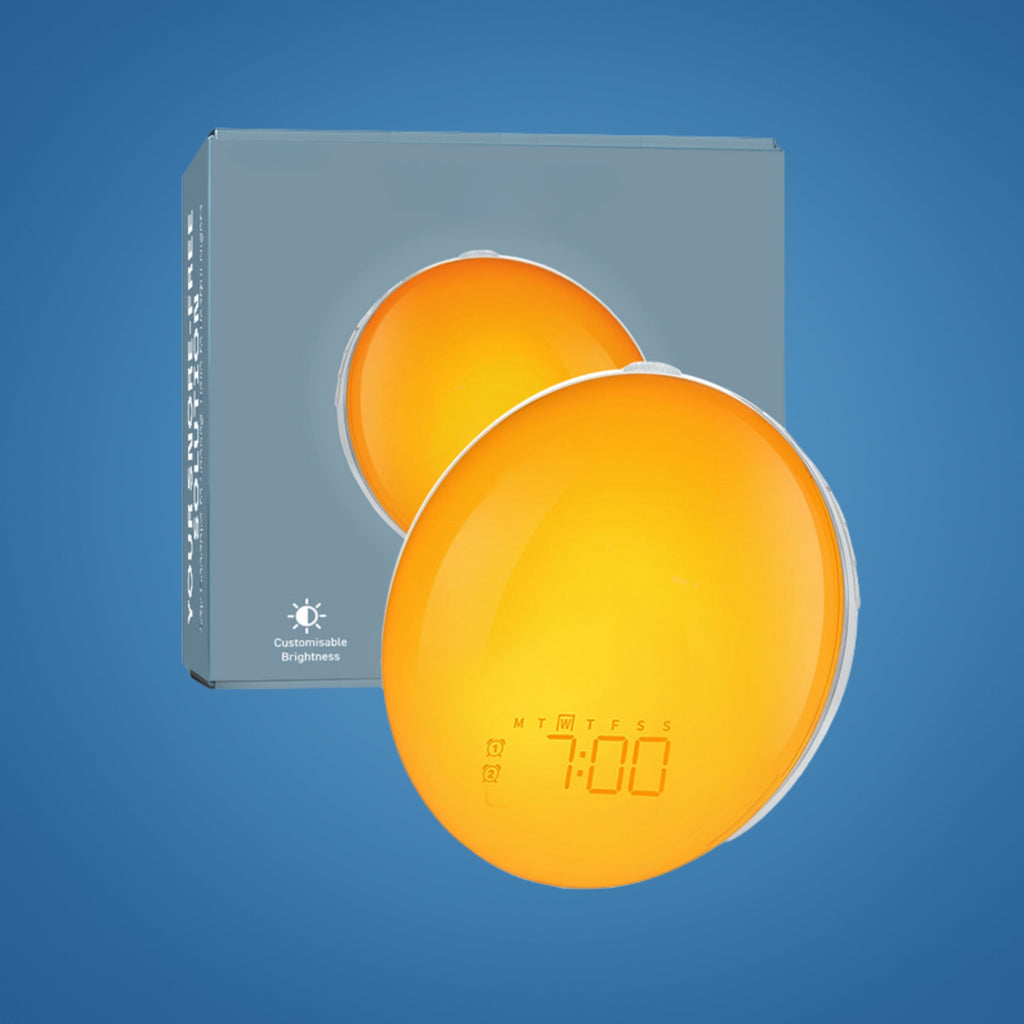 Skanto | Réveil au Lever du Soleil | Lumière Naturelle de Réveil avec Éclairage Ambiant pour Dormeurs Profonds & Matins Sombres