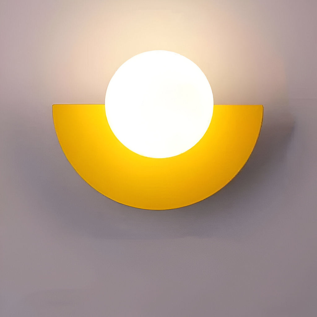 AuraSphere Applique Murale – Lampe en Verre Sphérique Moderne avec Design Plug-in