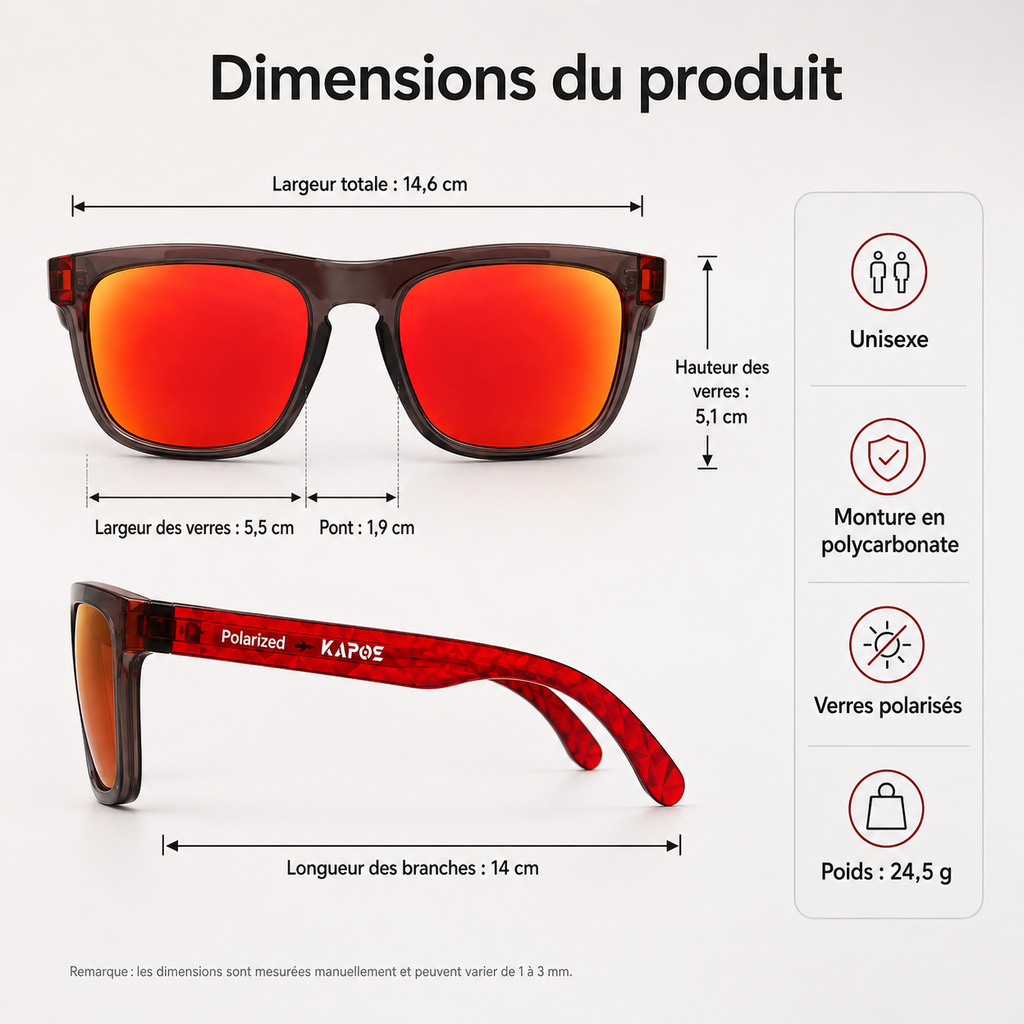 Lunettes de soleil polarisées anti-lumière bleue UV400 MetroGuard