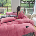 Restavia™ | Housse de couette en polaire corail ultra douce (Incl. 4 taies d'oreiller)