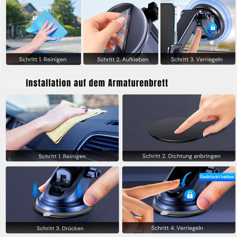 Support de téléphone avec ventouse puissante