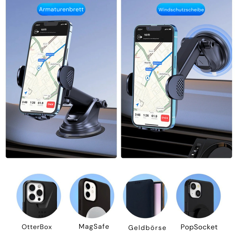 Support de téléphone avec ventouse puissante