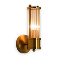 Lustriva – Applique Murale en Or avec Cristal Ridé et Lumière LED E14