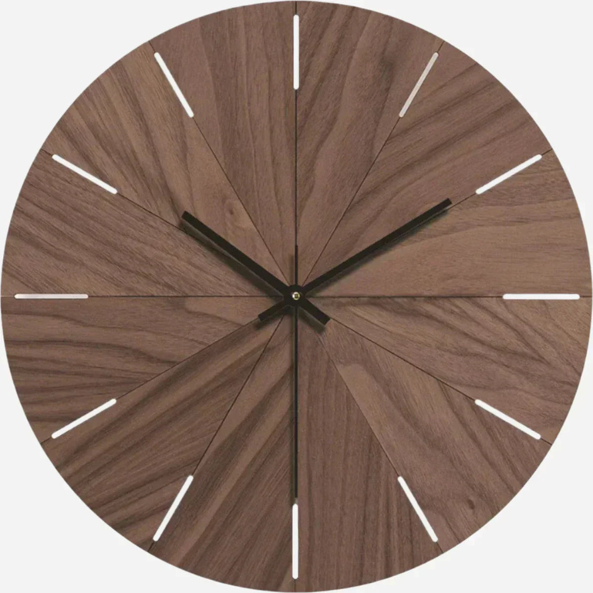 Silencio Wood – Horloge Murale Silencieuse au Design Moderne avec Effet Bois