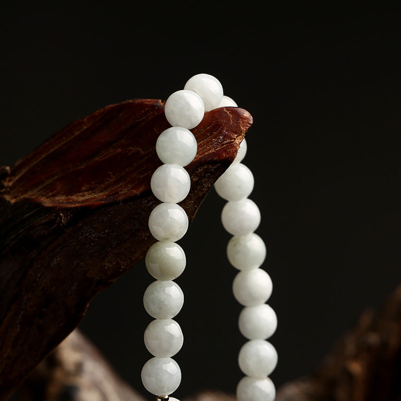 Bracelet en jade émeraude et en agate