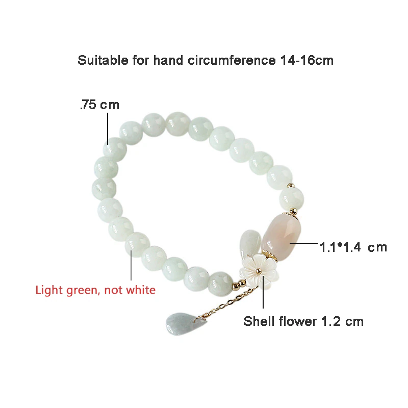 Bracelet en jade émeraude et en agate