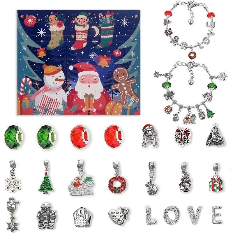 JOYBRACE – Calendrier de l'Avent Bracelet de Noël DIY pour 24 Jours de Plaisir Créatif