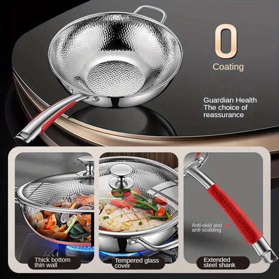 PANVION – Wok Premium avec Fond Rond pour une Cuisine Précise et Polyvalente