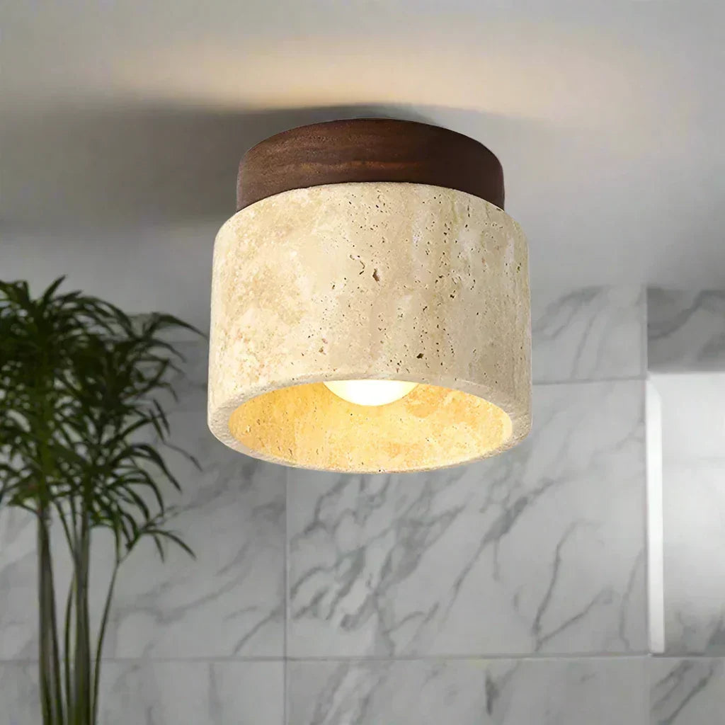 Lampe de plafond japonaise au design crème – éclairage minimaliste
