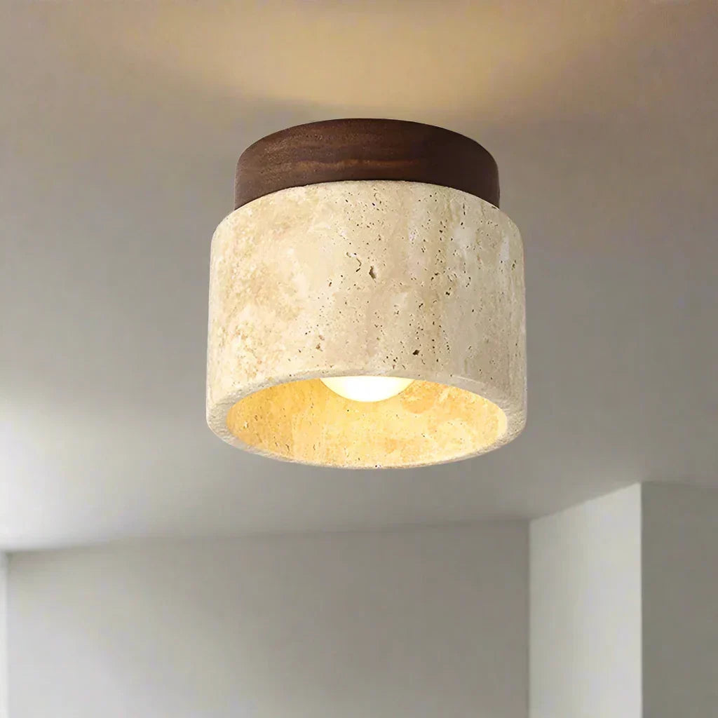 Lampe de plafond japonaise au design crème – éclairage minimaliste