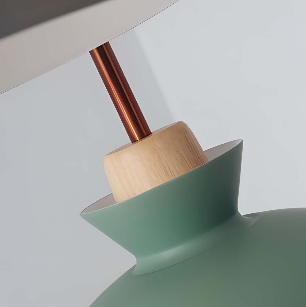 Lampe suspendue colorée au design macaron – lampe moderne en forme de dôme