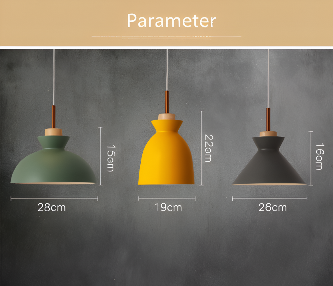 Lampe suspendue colorée au design macaron – lampe moderne en forme de dôme