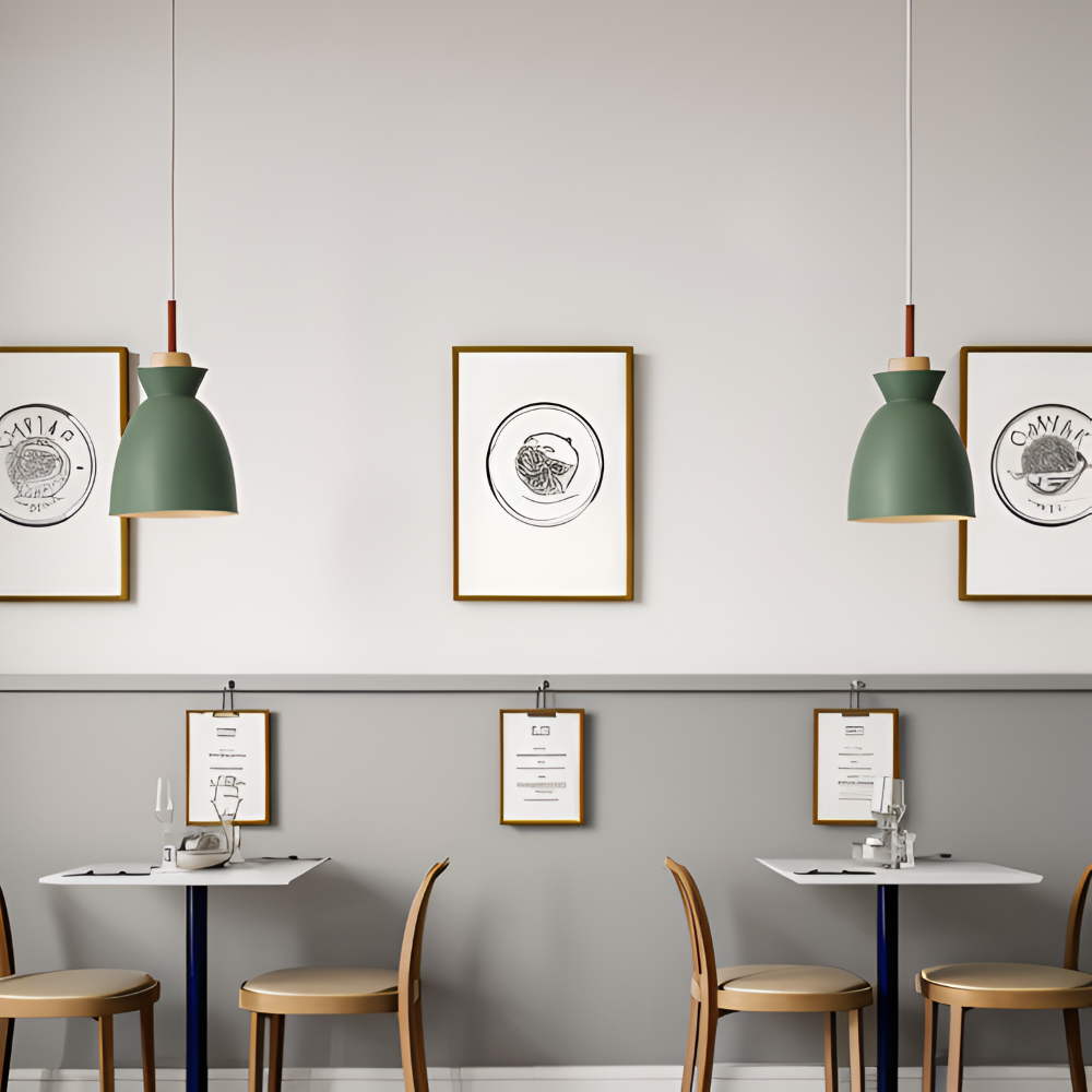 Lampe suspendue colorée au design macaron – lampe moderne en forme de dôme