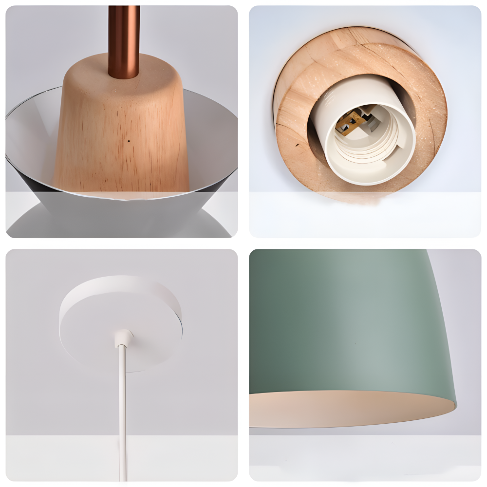 Lampe suspendue colorée au design macaron – lampe moderne en forme de dôme