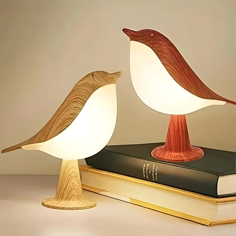 Lampe de table en forme d'oiseau avec un corps rétroéclairé