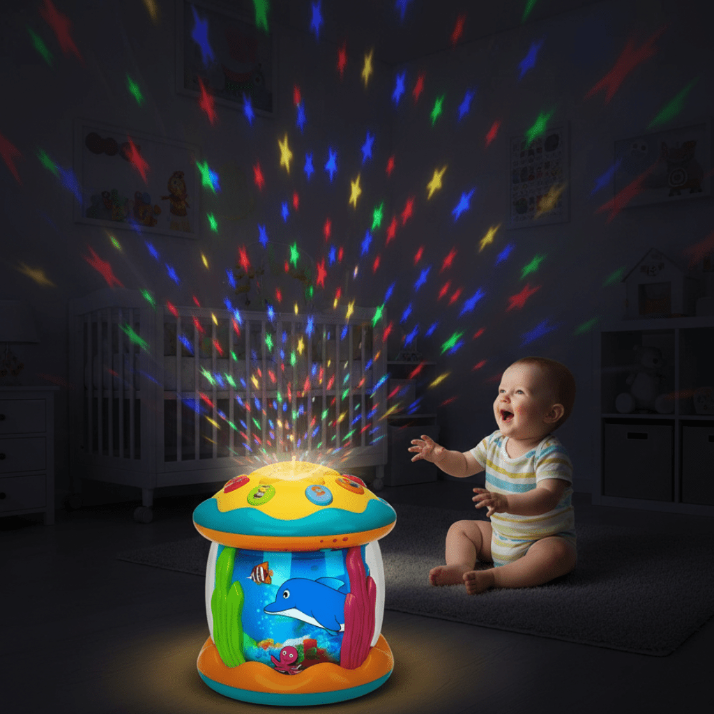 LUMIBEATS – Tambour magique pour bébé avec lumière et son
