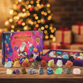 CRYSTALGEMS – Calendrier de l'Avent en pierres précieuses magiques avec 24 cristaux naturels