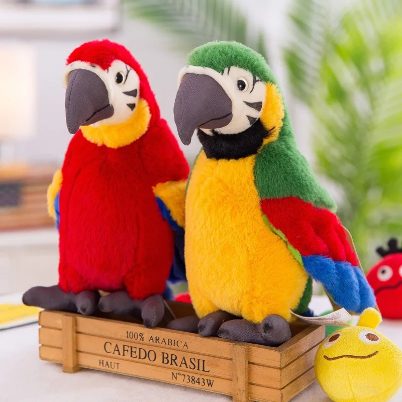 Le Poupée en Peluche Perroquet Bavard - Squawkie