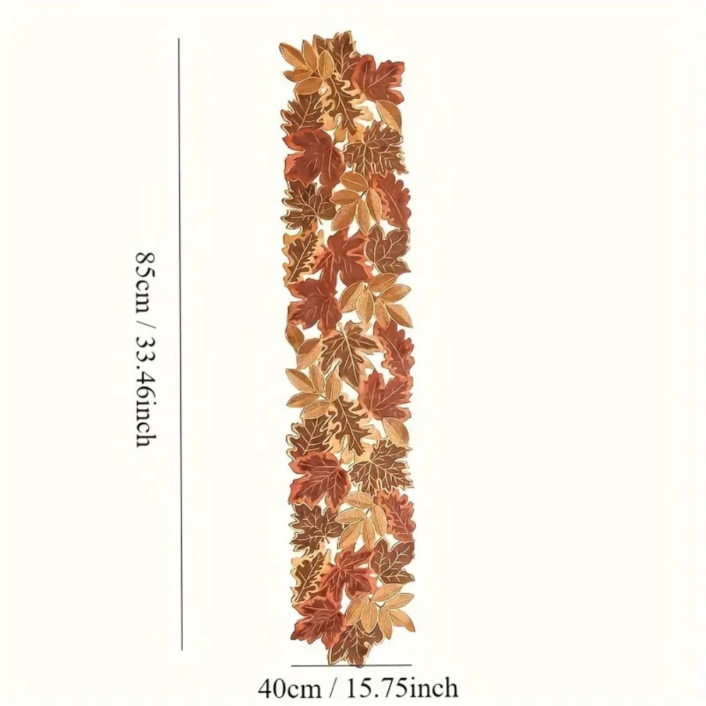 Chemin de Table Feuilles d'Automne pour Décor de Salle à Manger
