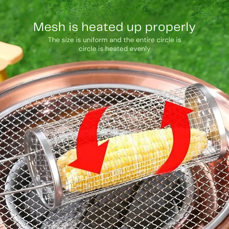 Panier de grill rotatif pour une cuisson uniforme sans effort