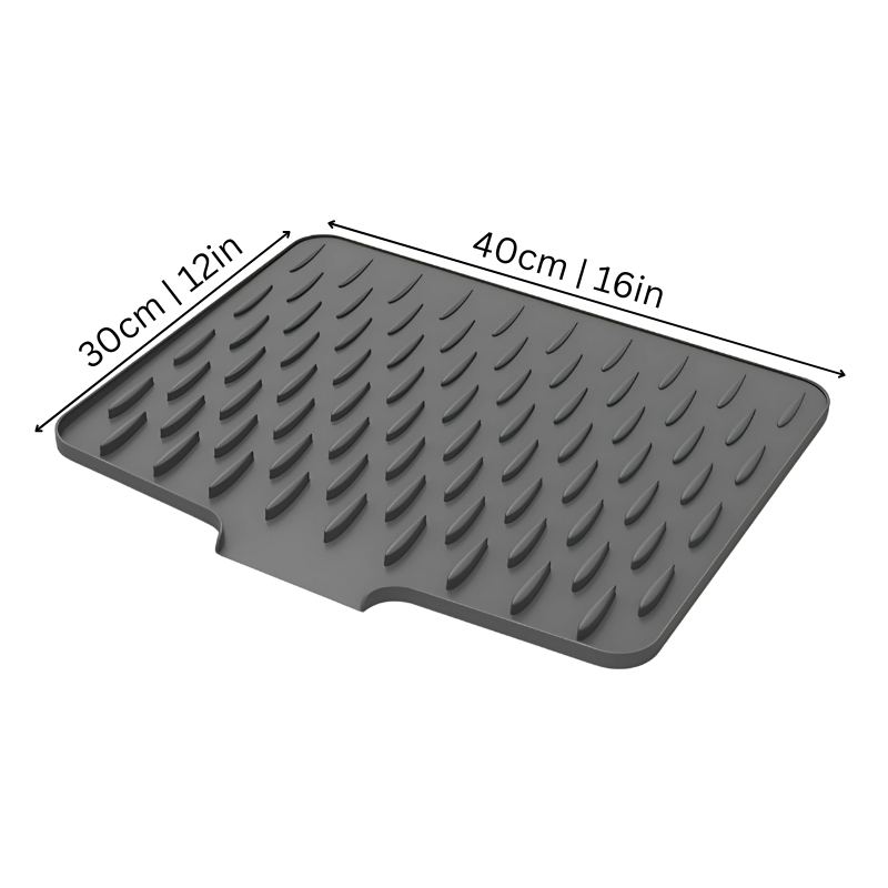 Skanto | Tapis de séchage en silicone résistant à la chaleur | Séchage rapide, antidérapant et gain de place pour l'organisation de la cuisine