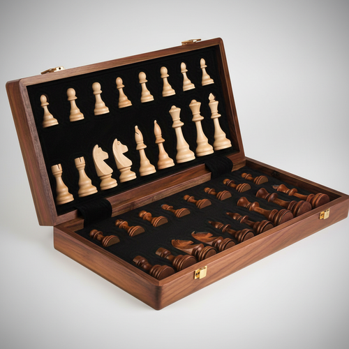 Ensemble d'échecs en bois massif - Woodduelor
