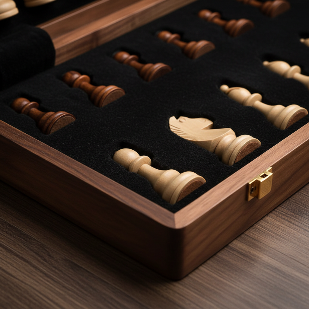 Ensemble d'échecs en bois massif - Woodduelor