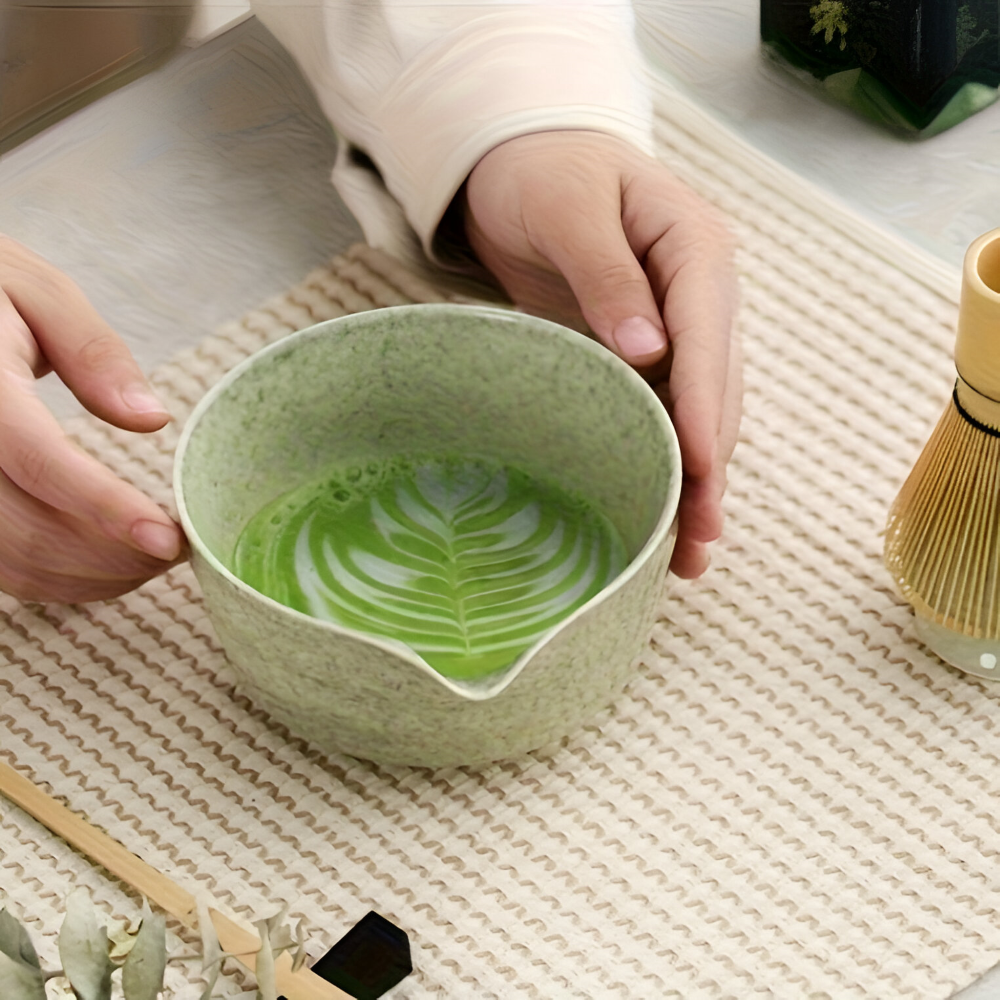 Set de Matcha 4/5/6 pièces – Accessoires en céramique et bambou incluant un fouet et un support