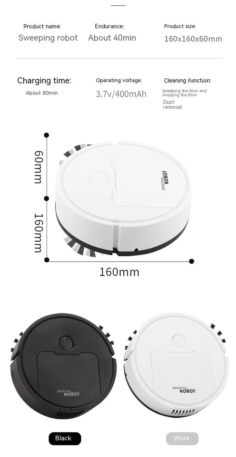 Skanto | Mini Robot Aspirateur | Machine Intelligente Tout-en-un